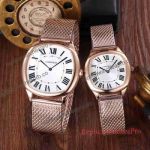 Best Copy Drive De Cartier Couples Watches - White Roman Dial 